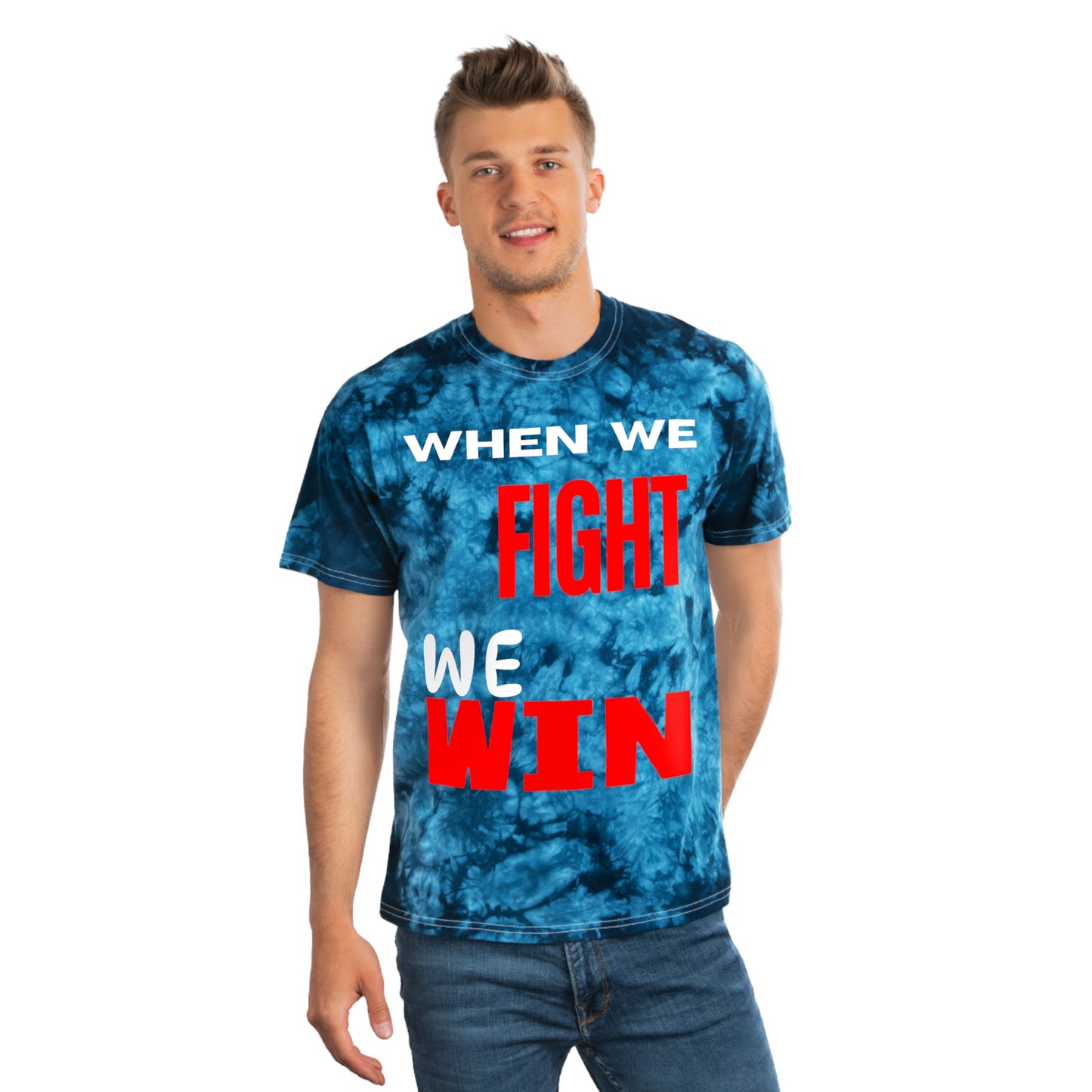 Navy When We Fight Tye Dye T-Shirt