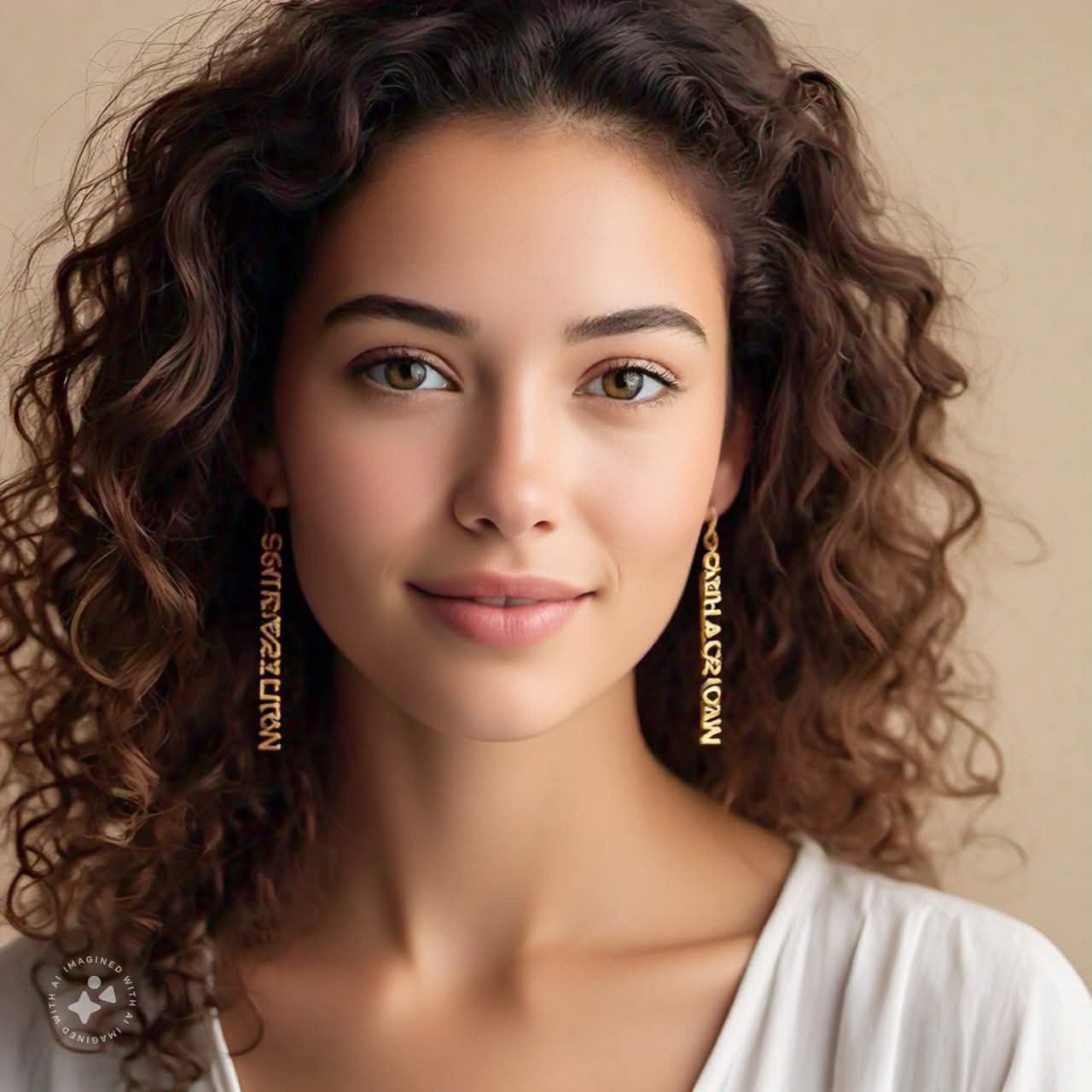 Custom Earrings Gold - 7 Character Limit